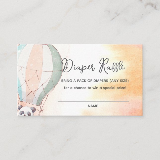 Panda Adventure Awaits Diaper Raffle Tilläggskort (Framsida)