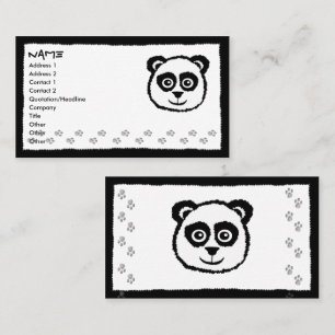 Panda Affärskorts Visitkort