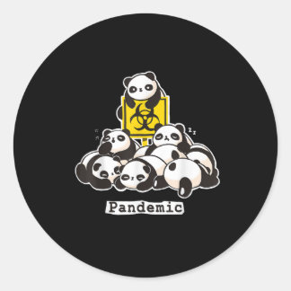 Panda Älskare | Cute Panda Funny Pandemi Runt Klistermärke