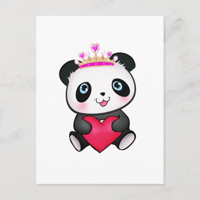 Panda Älskare Fläkt ger alla hjärtans dag på Alla  Helg Vykort (Framsida)