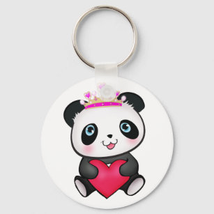 Panda Älskare Fläkt ger alla hjärtans dag på Alla  Nyckelring