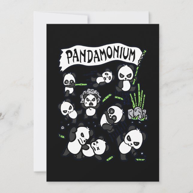 Panda Älskare | Håll Dig Lugna Och Älska Panda Inbjudningar (Framsida)