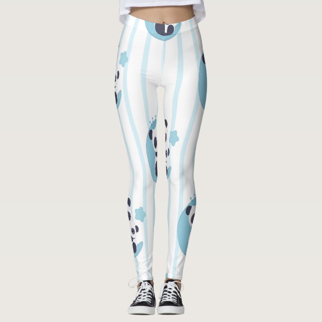 Panda Älskare | Livet är bättre med en panda Leggings (Framsida)