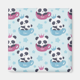 Panda Älskare Panda är ett äckligt djur Magnet
