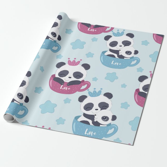 Panda Älskare | Pandan Är Ett Fruktansvärt Djur Presentpapper (Utrullad)
