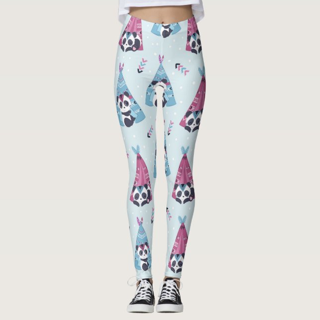 Panda Älskare | Skall vara som panda Leggings (Framsida)