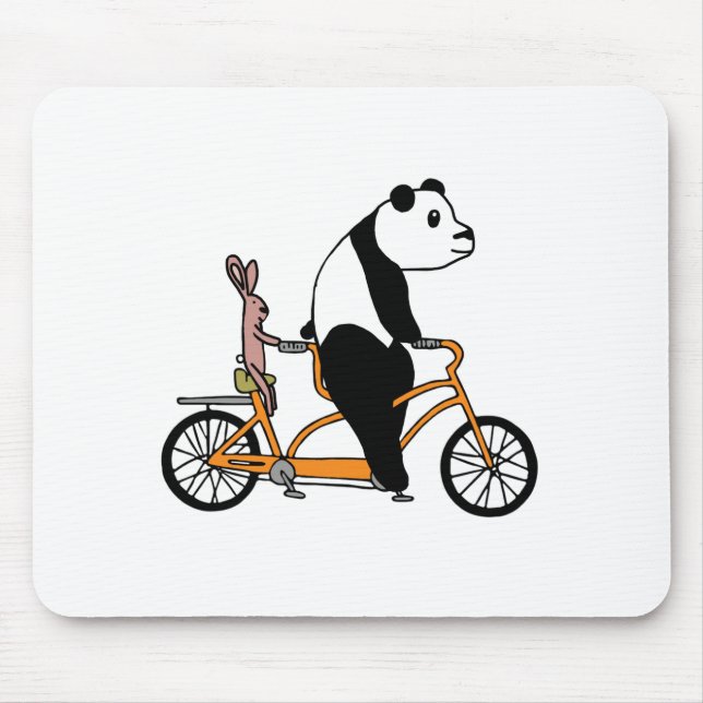 Panda and Rabbit Biking Tandem Bicycle Kids Musmatta (Framsidan)