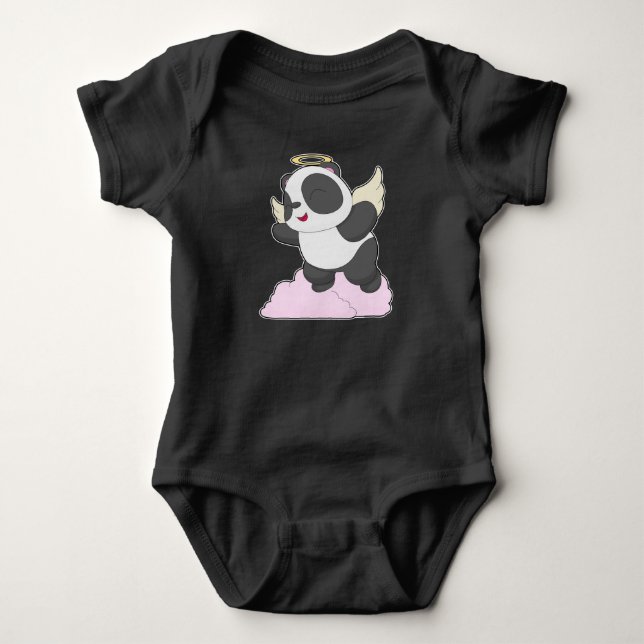 Panda Angel Angel vingar T Shirt (Framsida)