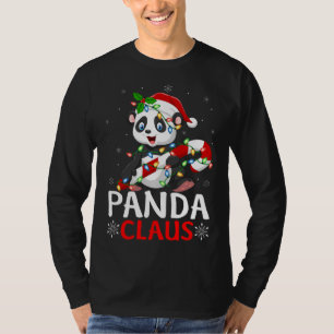 Panda Animal Lover Julafton Funny Panda Claus Chri T Shirt