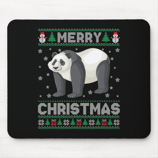 Panda Animal Manar Women Kids Ugly jul Sweater Musmatta (Framsidan)