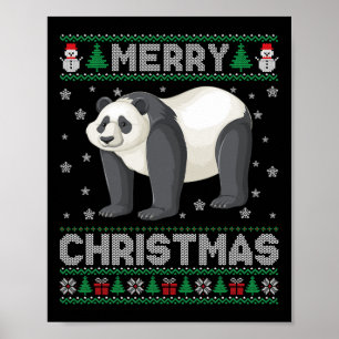 Panda Animal Manar Women Kids Ugly jul Sweater Poster