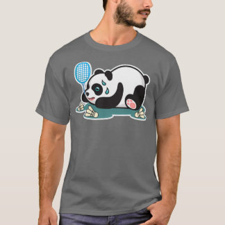 Panda Animals Badminton Shuttlecocks T Shirt
