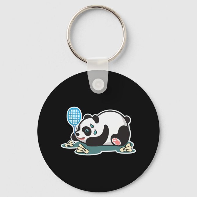 Panda Animals Badminton Shuttles Nyckelring (Framsida)