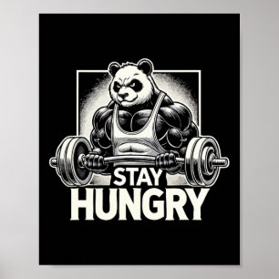 Panda - Anime Bodybuilding Gym Workout Fitness mot Poster