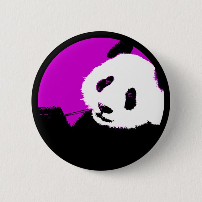 Panda, anpassadet i färg. knapp (Framsida)