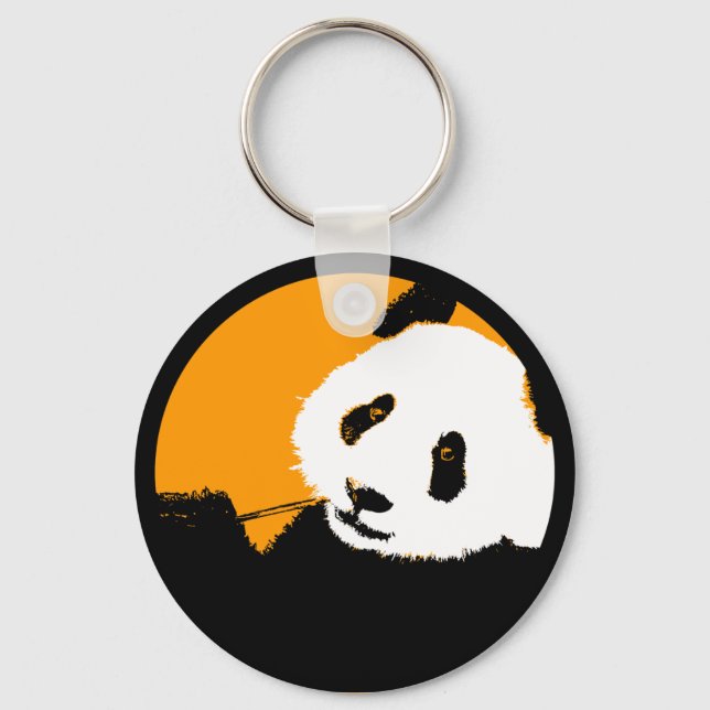 Panda, anpassadet i färg. nyckelring (Framsida)