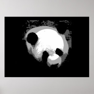 Panda Ansikte Affisch Print - Panda Affischer
