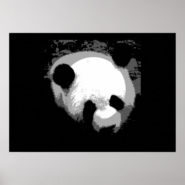 Panda Ansikte Affisch Print - Panda Affischer (Framsidan)