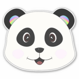 Panda Ansikte Anpassningsbar-cut Vinyl Sticker Klistermärken