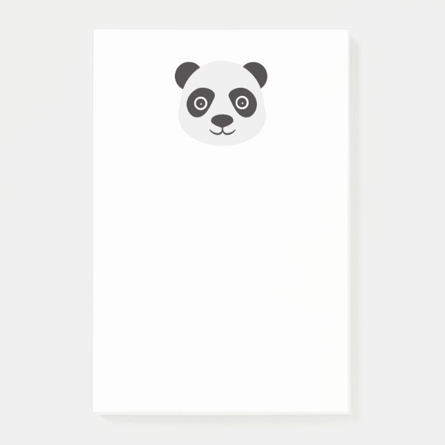Panda Ansikte Black and White Bear Post-it Block (Framsida)