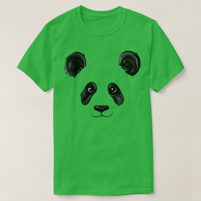 Panda Ansikte Funny Pandas Bear Head Halloween Cos T Shirt (Design framsida)