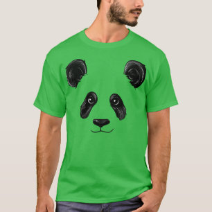 Panda Ansikte Funny Pandas Bear Head Halloween Cos T Shirt