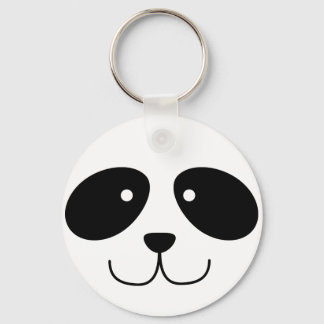 Panda Ansikte Keychain Nyckelring