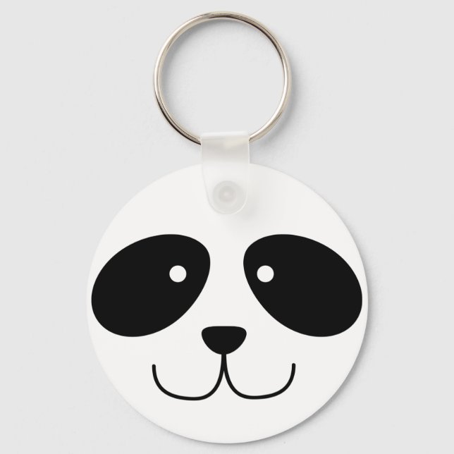 Panda Ansikte Keychain Nyckelring (Framsida)