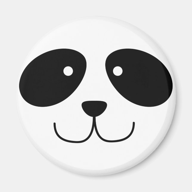 Panda Ansikte Magnet (Framsidan)