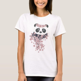 Panda ansikte och Sakura T Shirt