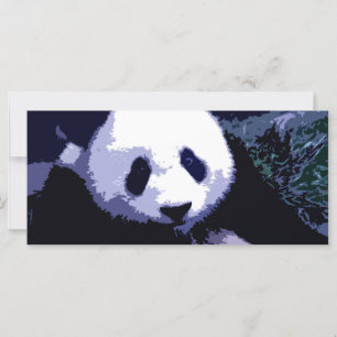 Panda Ansikte-pop Art-kort