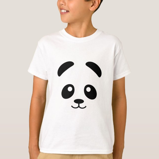Panda ansikte T-shirt | Tröja från ansikte i panda (Framsida)