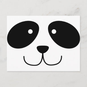 Panda Ansikte vykort