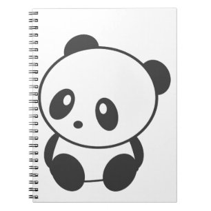 Panda Anteckningsbok Med Spiral