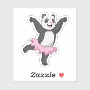 Panda as Ballerina at Ballet Klistermärken