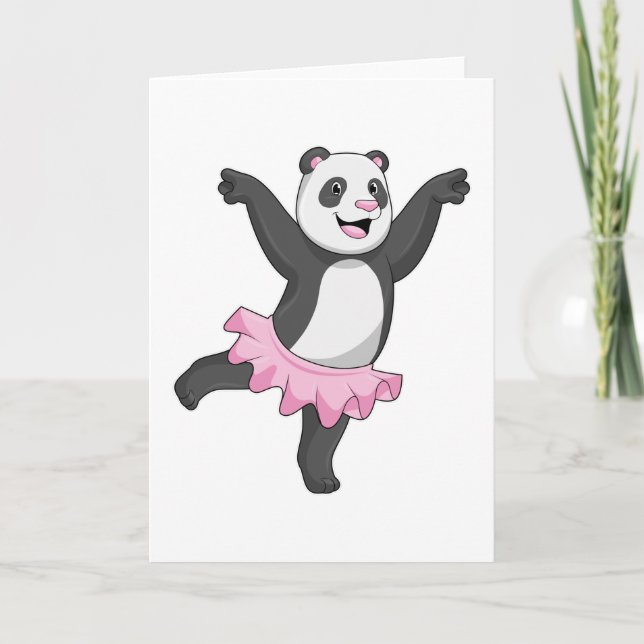 Panda as Ballerina at Ballet Kort (Framsida)