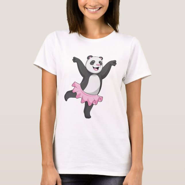 Panda as Ballerina at Ballet T Shirt (Framsida)