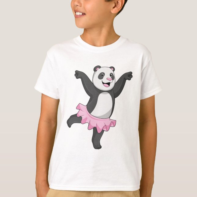 Panda as Ballerina at Ballet T Shirt (Framsida)