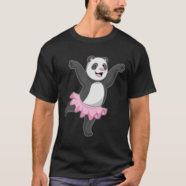 Panda as Ballerina at Ballet T Shirt (Framsida)