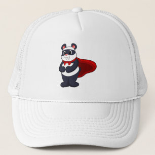 Panda as Hero with Mask & Cape Keps