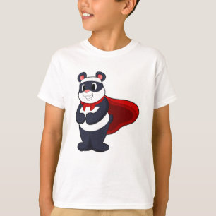 Panda as Hero with Mask & Cape T Shirt
