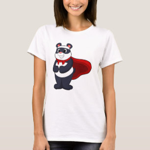 Panda as Hero with Mask & Cape T Shirt