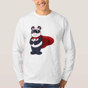 Panda as Hero with Mask & Cape T Shirt