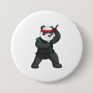 Panda as Ninja i Costume Knapp