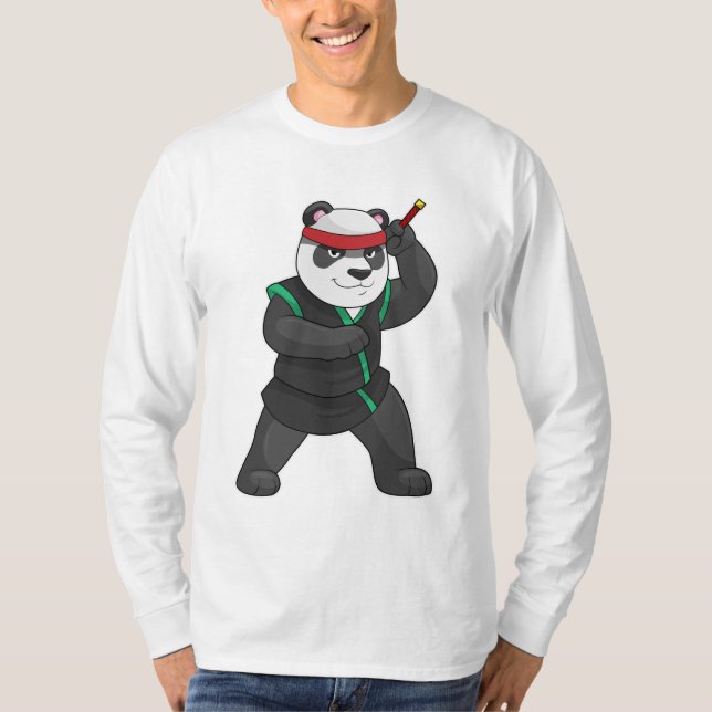 Panda as Ninja i Costume T Shirt (Framsida)