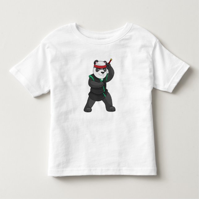 Panda as Ninja i Costume T Shirt (Framsida)