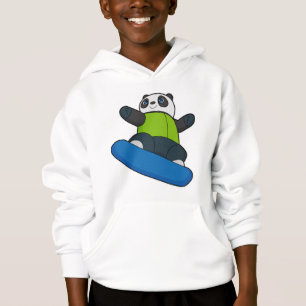 Panda as Snowboarder med Snowboard T Shirt