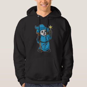 Panda as Wizard med Magic trollspö Hoodie