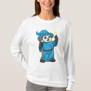 Panda as Wizard med Magic trollspö T Shirt