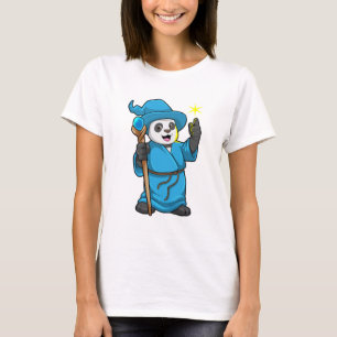 Panda as Wizard med Magic trollspö T Shirt